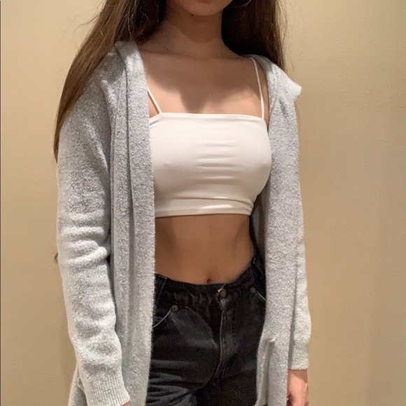 Gray Hooded Cardigan - Picture 2 of 4